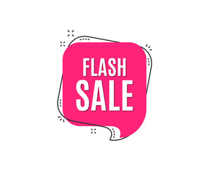 Flash Sale. Special offer price sign. Advertising Discounts symbol. Speech bubble tag. Trendy graphic design element. Vector