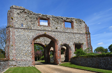 The Gatehouse at Castle Acre Priory Norfolk.