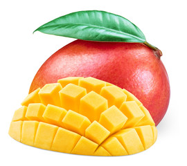 Ripe mango isolated