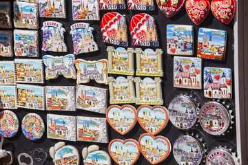 Fototapeta premium Zagreb magnets as a souvenir