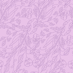 Fototapeta na wymiar Seamless pattern of pink flowers.z