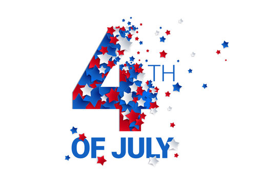 Fourth of July background - American Independence Day vector illustration - 4th of July