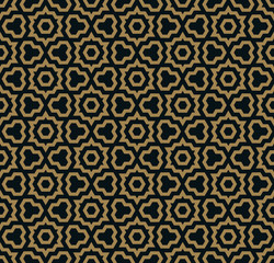 abstract seamless ornament pattern vector illustration woth gold color