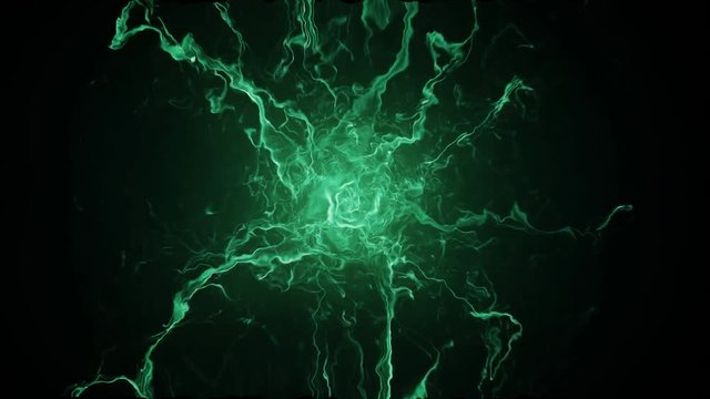Green fancy abstract in a dark background