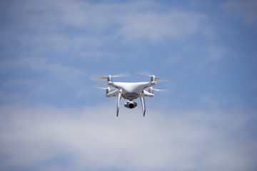 Dron flying free. Camera, radio.