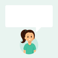 Female profile with copy space