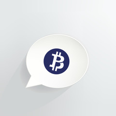 Bitcoin Private Cryptocurrency Coin Speech Bubble Background
