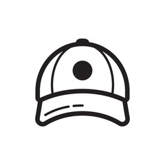 Baseball cap icon. Flat style design