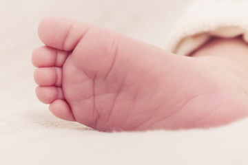 Baby foot , newborn baby 
