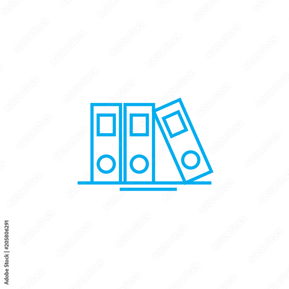 Aufkleber file folder line icon, vector illustration. file folder linear concept sign.