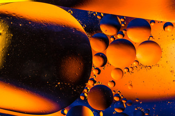 Space or planets universe abstract background. Abstract molecule sctructure. Water bubbles. Macro...