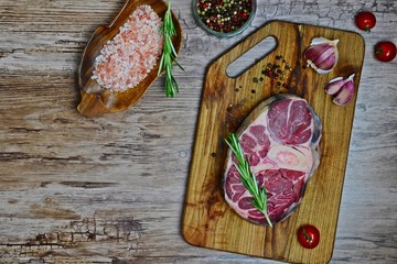 Fresh raw beef ossobucco isolated