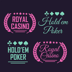 Casino vector sign set. Slot machine symbols vector