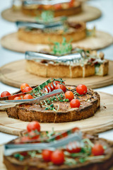 The pies with tomatoes