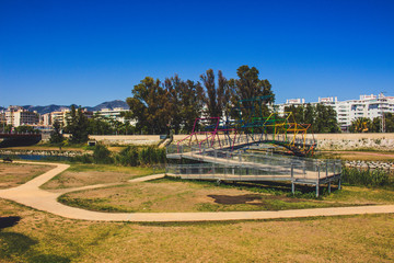Park. A sunny day in the park ¨Fluvial¨ in Fuengirola.