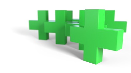 Obraz premium Medicine symbol on a white background, 3d rendering