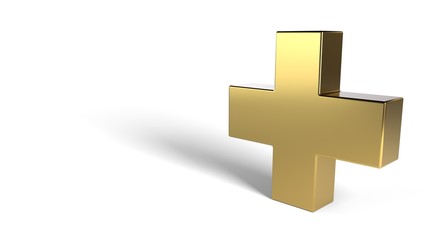 Obraz premium Medicine symbol on a white background, 3d rendering