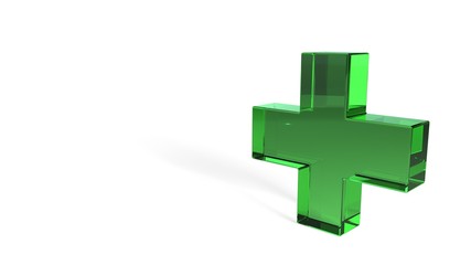 Fototapeta premium Medicine symbol on a white background, 3d rendering