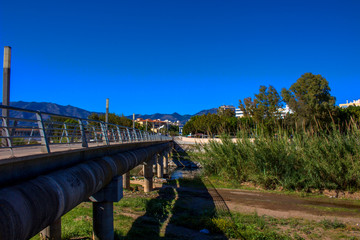 Bridge. Bridge over the river ¨Fuengirola¨ in Fuengirola. Malaga province, Andalusia, Spain. Picture taken – 15 may 2018.