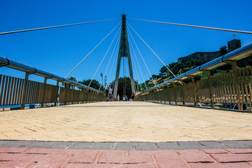Fototapeta premium Bridge. Bridge over the river ¨Fuengirola¨ in Fuengirola. Malaga province, Andalusia, Spain. Picture taken – 15 may 2018.