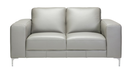 Kiarah Grey Leather 2 Seater