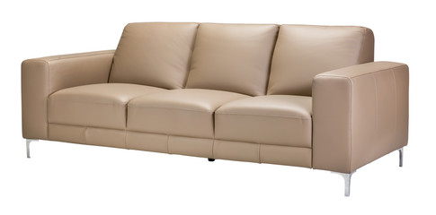 Kiarah Mocha Leather 3-Seater Lounge