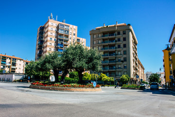 Street. A sunny day in the street of Fuengirola. Malaga province, Andalusia, Spain. Picture taken – 15 may 2018.