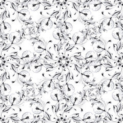 Pattern, graphic dandelion. Flower field flower. Wild spring leaf of the wild. graphics for background, texture, wrapper pattern, borders or borders.