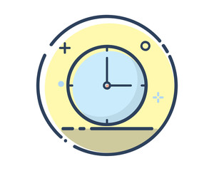 time icon design illustration,line filled style design, designed for web and app