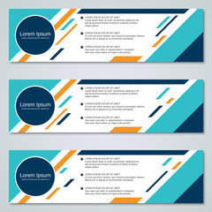 Abstract geometric banners vector templates collection