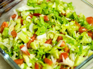 salad plate made of mixed vegetables