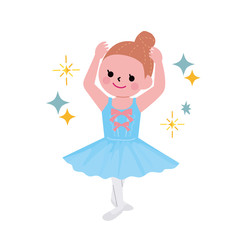 こども　習い事　バレエ　イラスト
