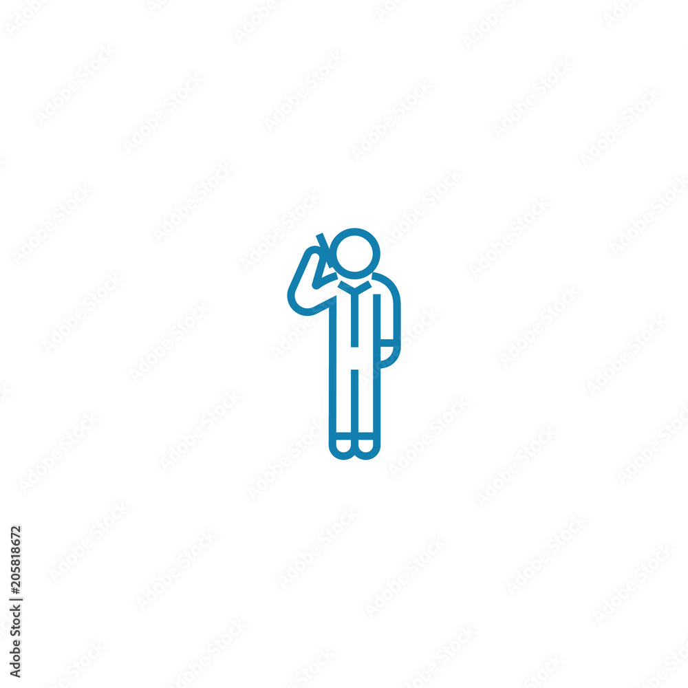 Poster total disarray line icon, vector illustration. total disarray linear concept sign.