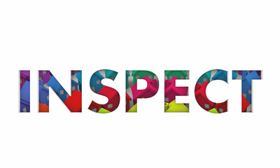 Inspect Word Houses Homes Background Inspector 3d Render Illustration