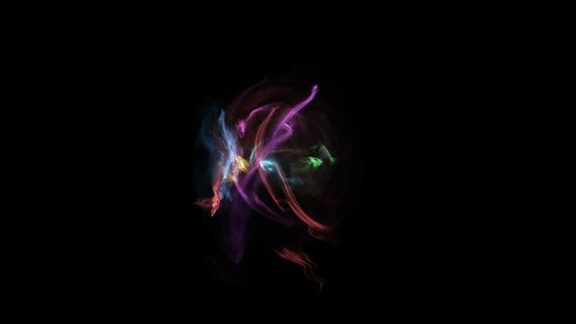 Colorful and fancy abstract in a dark background