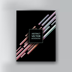 Abstract 3d geometric background with cylinder shapes. Vector realistic illustration of holographic capsules. Modern minimalistic design