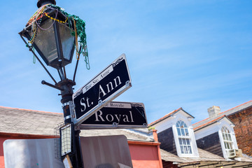 Saint Ann street sign New Orleans
