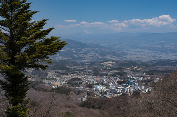 高根展望台から見る伊香保の街