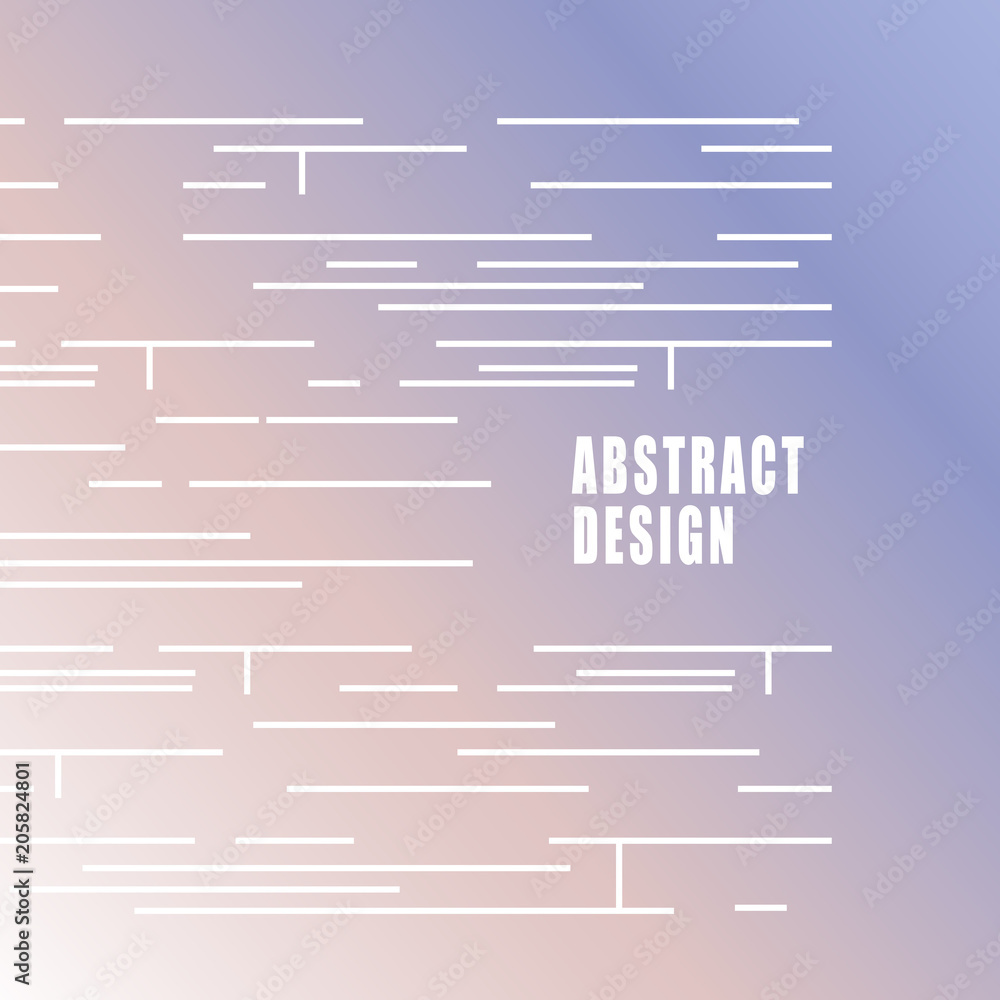 Aufkleber Abstract modern white lines on gradient vector background