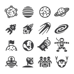 Space icon set