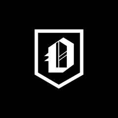 Abstract letter O shield logo design template. Premium nominal monogram business sign. Universal foundation vector icon.