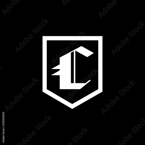 Abstract Letter C Shield Logo Design Template Premium Nominal