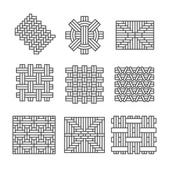 geometric ornaments, weave bamboo lattice style