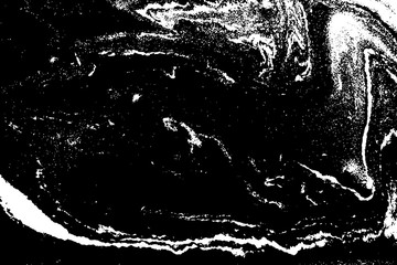 Black and white liquid texture. Hand drawn marbling illustration. Abstract vector background. Monochrome marble pattern.