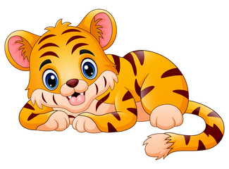 Little tiger make a happy