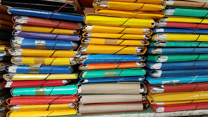 files folders archives pile colors stack