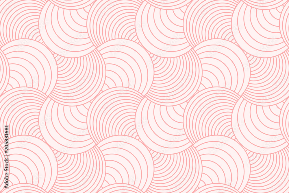 Poster backgrounds pattern seamless geometric sweet pink circle abstract and line vector design. pastel col
