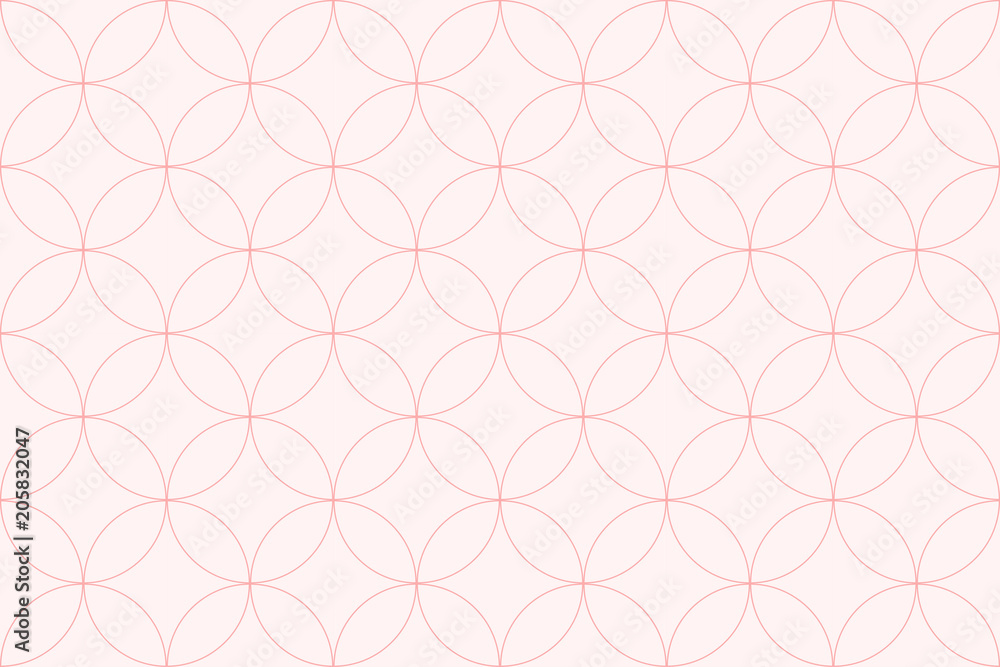 Poster backgrounds pattern seamless geometric sweet pink circle abstract and line vector design. pastel col