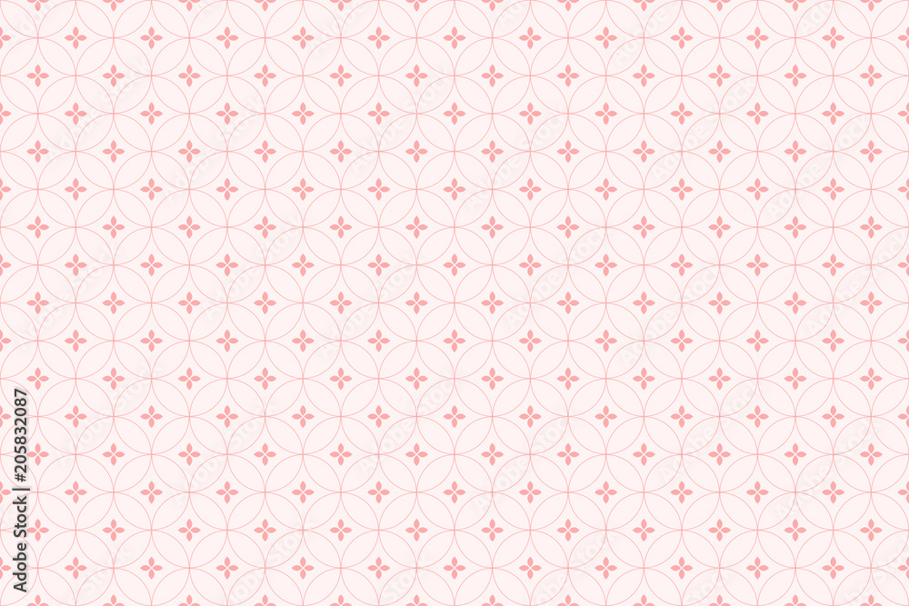 Poster backgrounds pattern seamless geometric sweet pink flower and circle line abstract vector design. pas