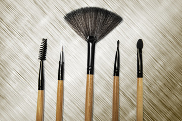 Fototapeta premium Cosmetic brushes for makeup